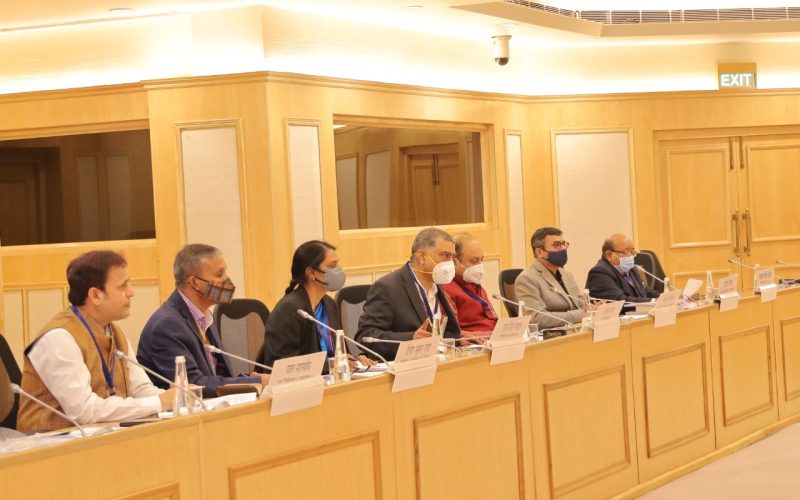 DGCA officials holding a meeting in New Delhi
