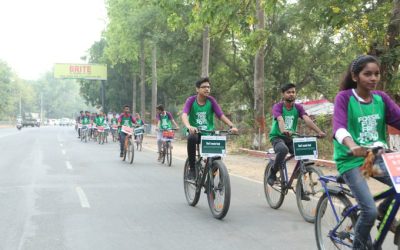 Climate activists cycle for awareness