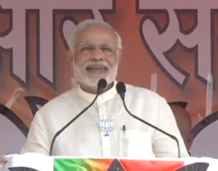 PM Narendra Modi addressing a rally in Muzaffarpur, Bihar, in 2015