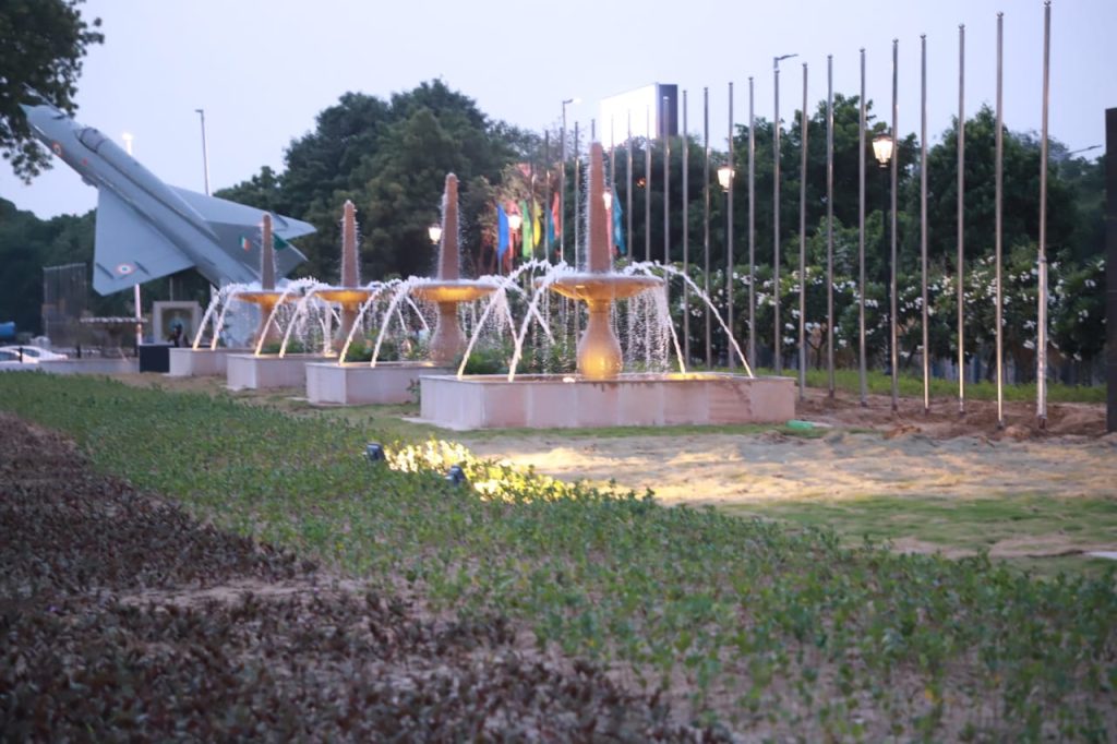 At "Yakshini Chowk"- the road junction at Air Force Station, Palam Technical Area.