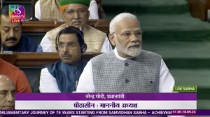 PM Narendra Modi in Lok Sabha