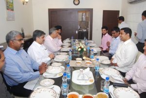 TDP leader Lokesh Nara in a meeting Cellular Operators Association of India