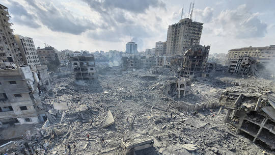 Gaza after bombing by Israel