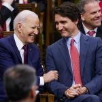 US President Joe Biden with Canadian PM Justin Trudeau