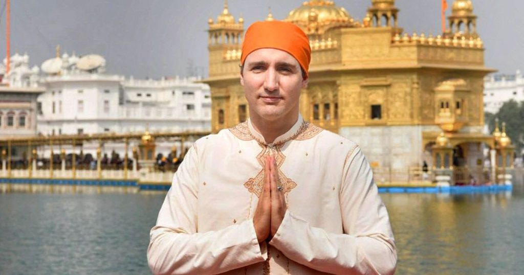 Canadian PM Justin Trudeau during his 2018 India visit