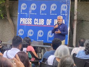 Protest meet at Press Club of India