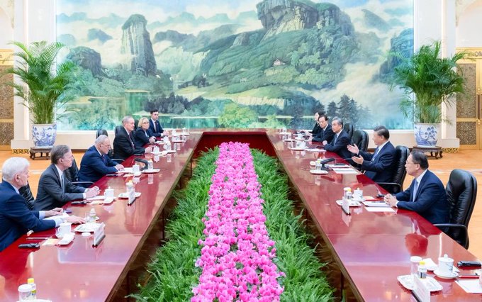 Chinese President Xi Jinping with US Congressional delegation