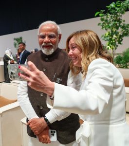 Narendra Modi and Giorgia Meloni