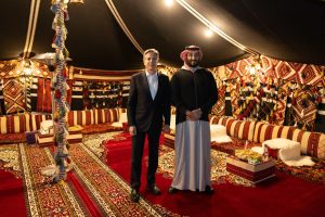 US Secretary of State Antony Blinken with Saudi Crown Prince Mohammed bin Salman