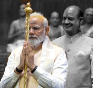 Narendra Modi in Lok Sabha (Image credit, Lok Sabha Secretariat)