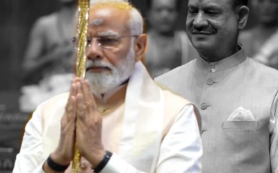 Narendra Modi in Lok Sabha (Image credit, Lok Sabha Secretariat)