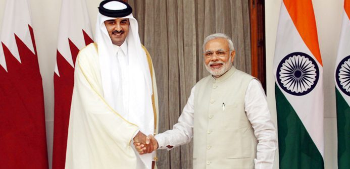 PM Narendra Modi with Emir of Qatar (FILE) Image MEA