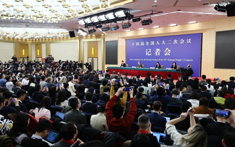 China FM Wang Yi addresses after 14th NPC (image credit X China MFA)