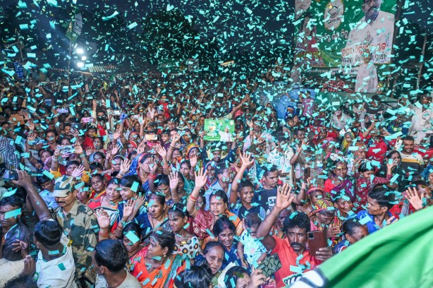 An election rally of Biju Janata Dal