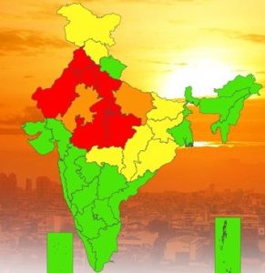 Heat map of India