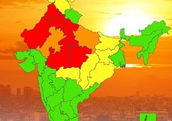 Heat map of India