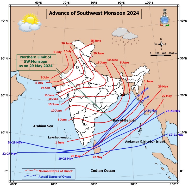 Southwest Monsoon progress