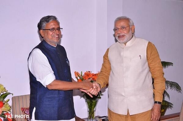 Sushil Kumar Modi with PM Narendra Modi