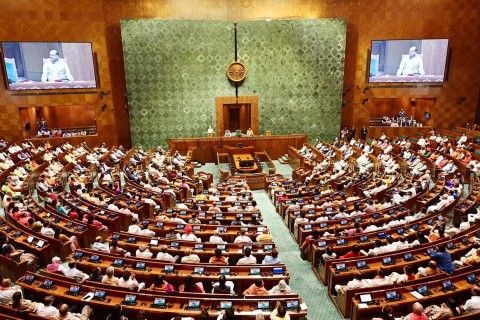 Lok Sabha chamber in new parliament