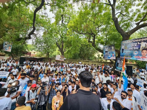 NEET paper leak protest by NSUI