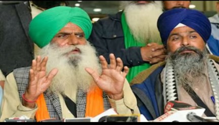 Farmer leaders from left to right Jagjit singh Dallewal and Sarwan Singh Pandher.