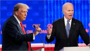 Donlad Trump spars with President Joe Biden in first Presidential debate hosted by CNN