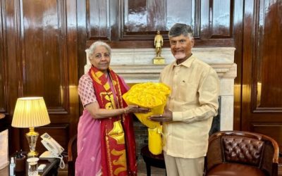 FM Nirmala Sithraman with Andhra Pradesh CM N Chandra Babu Naidu
