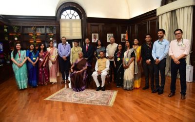 Finance Minister Nirmala Sitharaman with the team of the CBDT ahead of the Budget