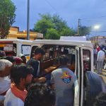 Patients being taken to hospitals after Hathras stampede