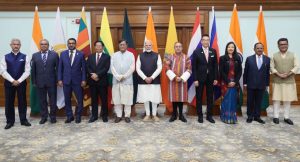 PM Narendra Modi with Foreign Ministers of BIMSTEC members