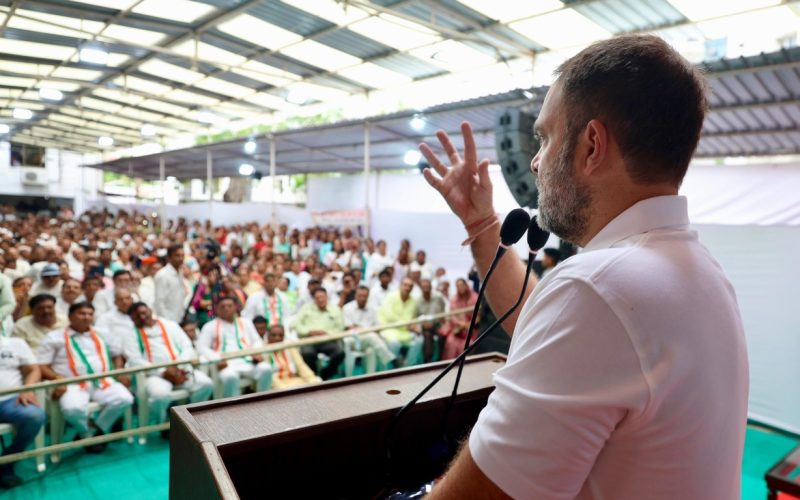 Rahul Gandhi in Ahmedabad addressed Congress workers on saturday