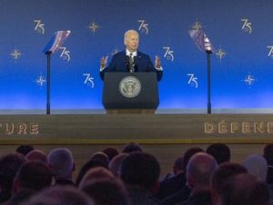 US President Joe Biden at the NATO press conference