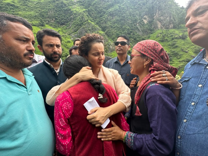 Film actor and Lok Sabha MP Kangana Ranaut in Mandi, Himachal Pradesh