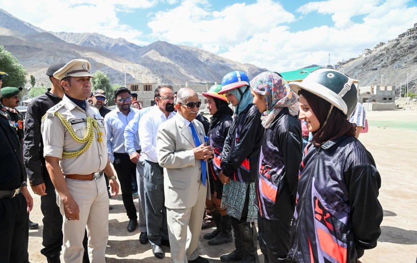 Lt. Governor Brig (Dr) BD Mishra visited Khree Sultan Cho Stadium, Baimathang, Kargil