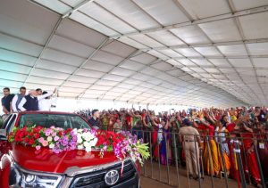 PM Narendra Modi at Lakhpati Didi Sammelan in Jalgaon in Maharashtra