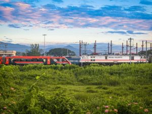 The New Jalpaiguri-Patna #VandeBharat Express runs parallel with a train on an adjacent track near New Jalpaiguri Junction, West Bengal.