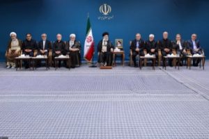 Ayatollah Khamenei with Iran President Masoud Pezeshkian and his cabinet