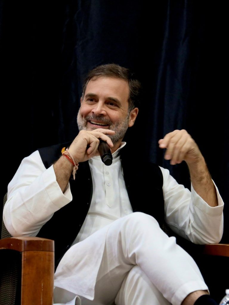 Leader of Opposition in the Lok Sabha Rahul Gandhi in a townhall in Texas in the US