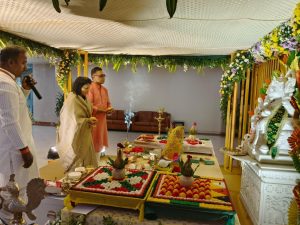 NSE Shharad Dhakkate, our Chief Human Resource Officer, and his wife, Mrs. Swati Dhakkate, performed the Ganpati Sthapana puja