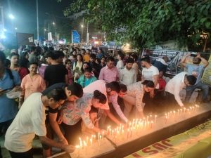 Protests in Delhi against Kolkata rape murder