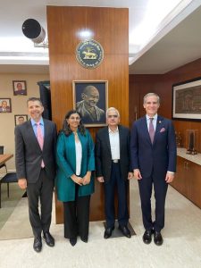 US ambassador Eric Garcetti with Shaktikanta Das, Governor of the RBI