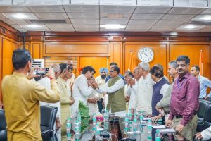 Union Minister for Agriculture and Farmers Welfare Shivraj Singh Chauhan meets leaders of farmers organisations