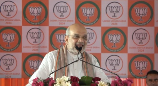 Union Minister for Home Affairs Amit Shah in an election rally in Haryana