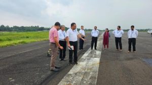 AAI officials inspect an under construction runway