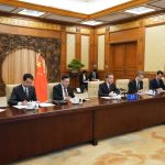 Chinese FM Wang Yi in meeting with EU