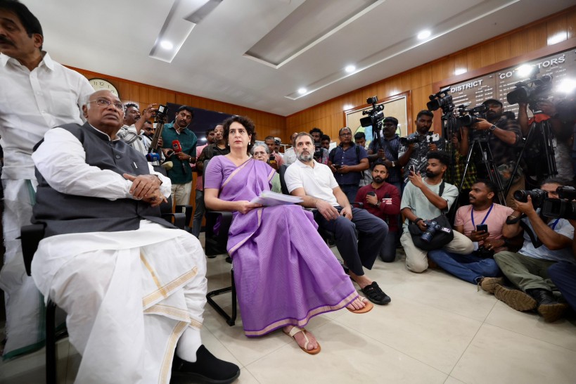 Congress president Mallikarjuna Kharge at nomination filing for Priyanka Gandhi Vadra