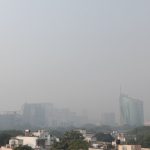 Delhi under haze near Okhla