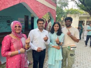 Olympian Manu Bhakar cast her vote in Haryana Assembly election