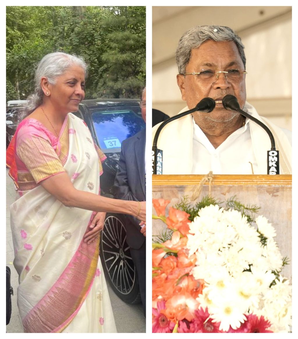 Finance Minister Nirmala Sitharaman and Karnataka CM Siddaramaiah