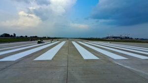 Runway markings at Jewar Airport